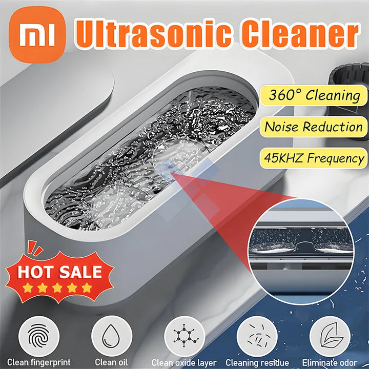 45000Hz Ultrasonic Cleaner – 360° Deep Cleaning for Jewelry, Glasses &amp; Watches | USB-C Rechargeable, Low-Noise &amp; Portable"