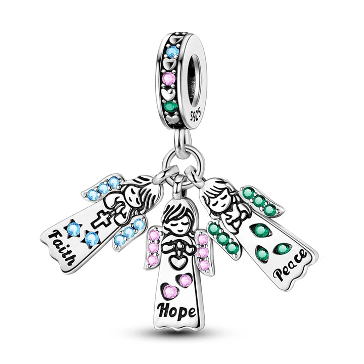 Sterling Silver CZ Dentist Tooth Charm Beads for Women