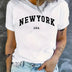 New York USA Graphic T-Shirt Casual Sporty Stylish Tee