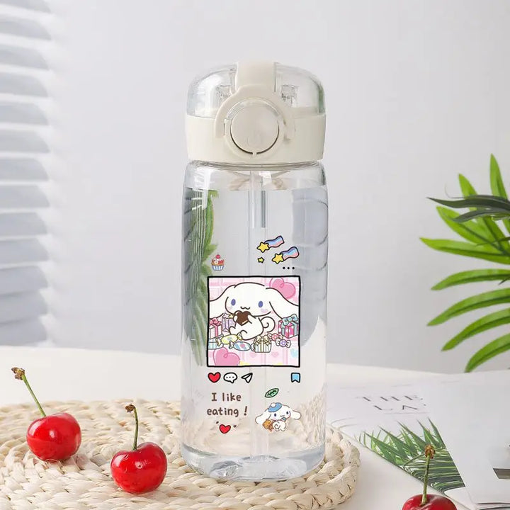 Disney Cinnamon Cup Clear Water Bottle 400ML Leak Proof