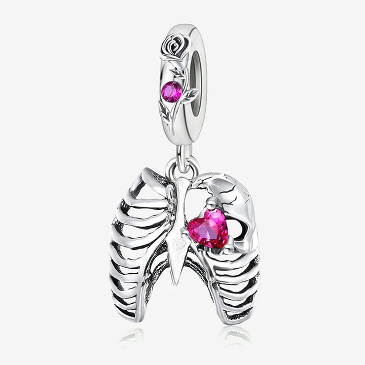 Silver Pink Crown Perfume Pendant Beads Jewelry
