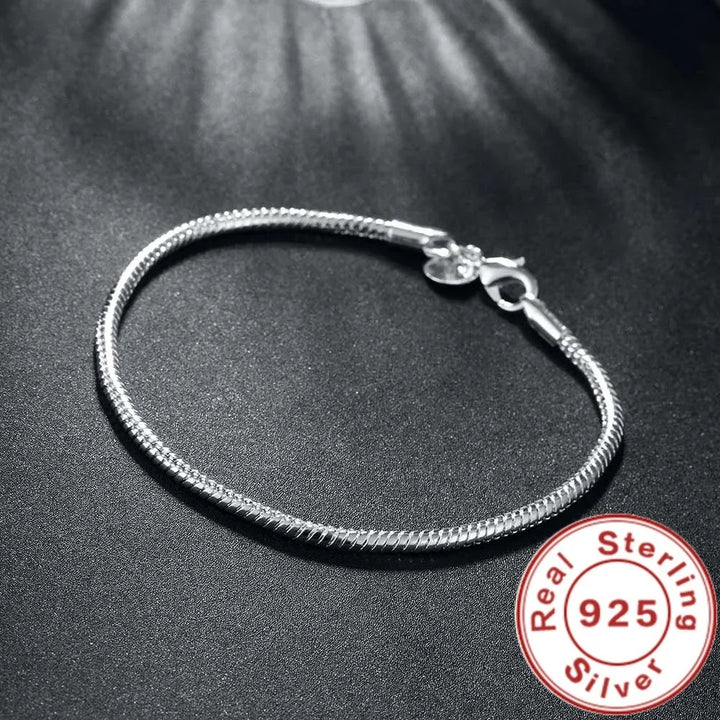 Original Fine Jewelry Sterling Silver Charm Bracelet for Women