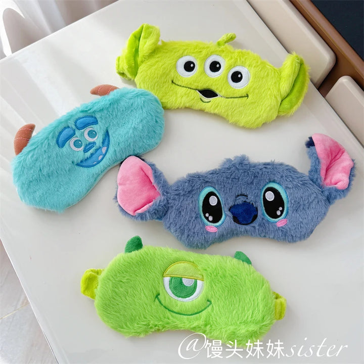 Cute Sleeping Eyepatch Stitch Dumbo Sullivan Plush Eye Mask