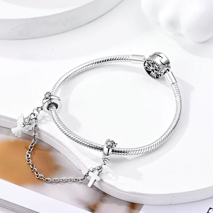 Sterling Silver CZ Dentist Tooth Charm Beads for Women