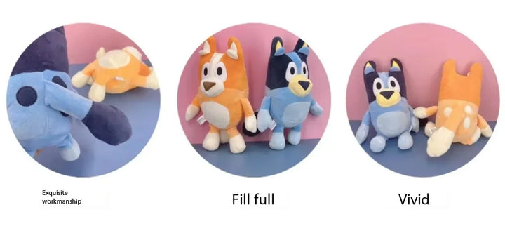 17/28cm Bluey & Bingo Family Plush Toys Soft Dolls Gifts
