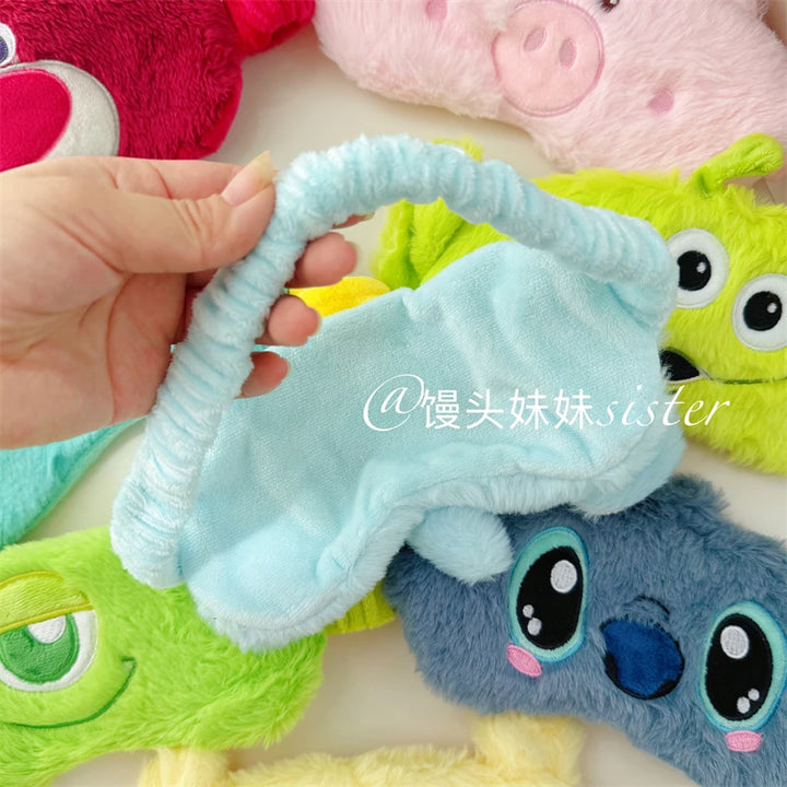Cute Sleeping Eyepatch Stitch Dumbo Sullivan Plush Eye Mask