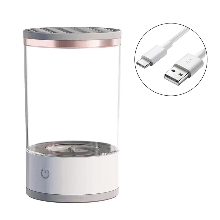 Portable USB Makeup Brush Cleaner with UV Sterilization – Automatic Rotary Cleaner for Quick &amp; Hygienic Brush Cleaning