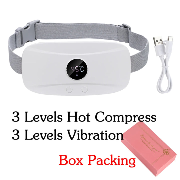 Electric Heating Massage Belt – Ultimate Menstrual Cramp Relief &amp; Comfort | Abdominal Heating Pad for Period Pain &amp; Discomfort
