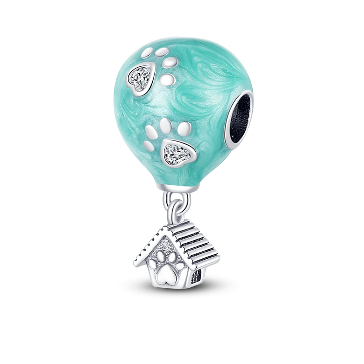 Dog Schnauzer French Bulldog Silver Plated Charm Beads