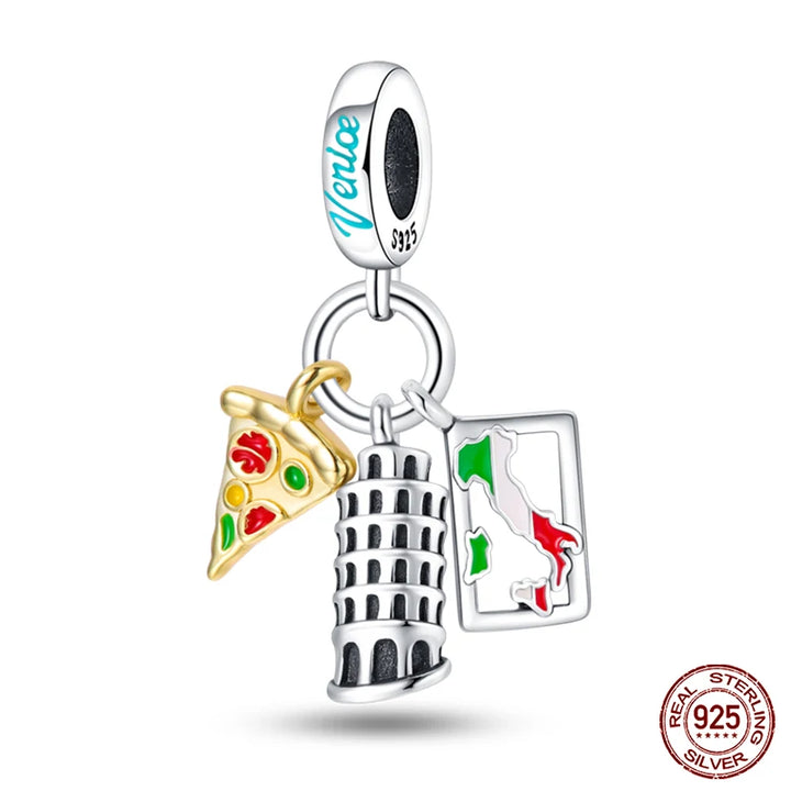 925 Sterling Silver Famous Attractions Eiffel Tower Charms