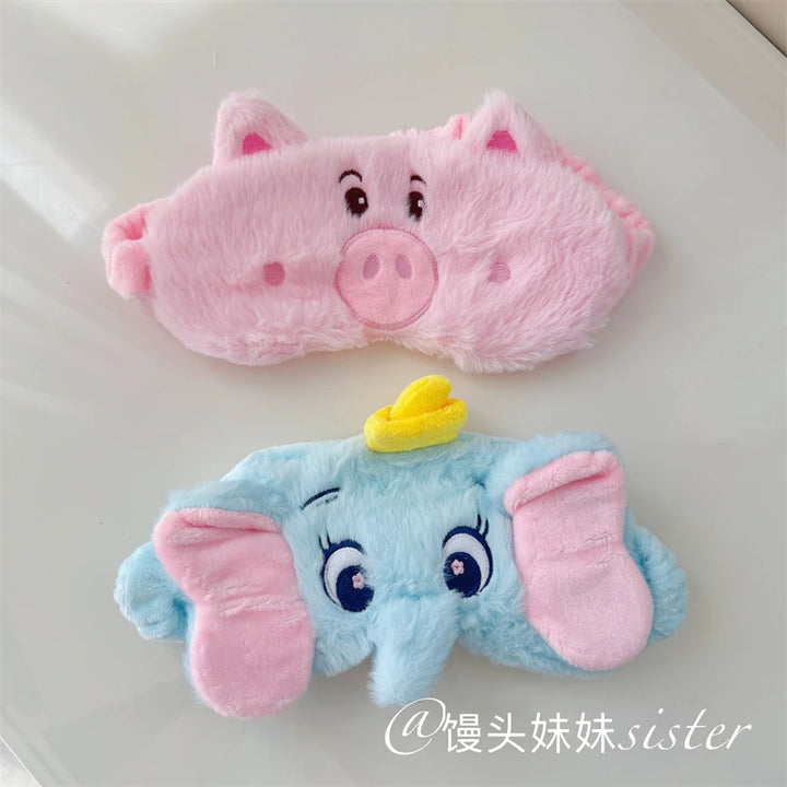 Cute Sleeping Eyepatch Stitch Dumbo Sullivan Plush Eye Mask