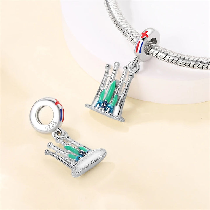 925 Sterling Silver Famous Attractions Eiffel Tower Charms