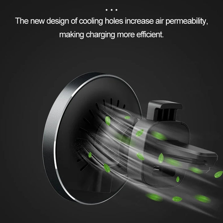 15W Magnetic Car Wireless Charger Stand for iPhone 15 14 13 12 Pro Max Samsung