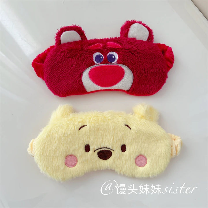 Cute Sleeping Eyepatch Stitch Dumbo Sullivan Plush Eye Mask