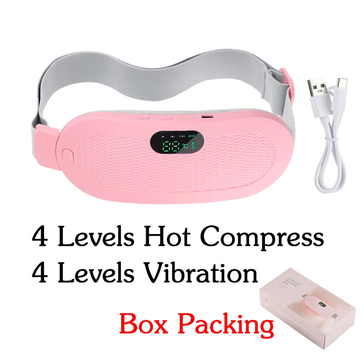 Electric Heating Massage Belt – Ultimate Menstrual Cramp Relief &amp; Comfort | Abdominal Heating Pad for Period Pain &amp; Discomfort
