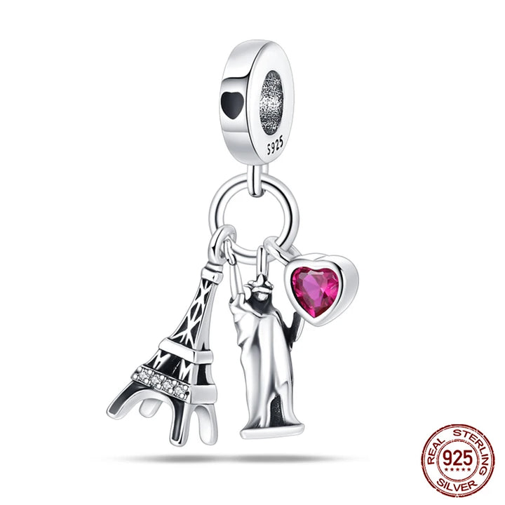 925 Sterling Silver Famous Attractions Eiffel Tower Charms