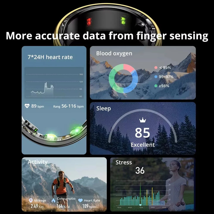 Smart Ring Bluetooth Health Monitoring Multi-sport Waterproof