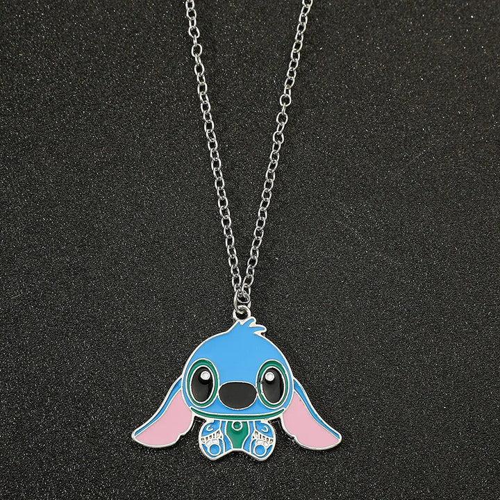 Disney-Stitch Cartoon Necklace Cute Jewelry Pendant Gift
