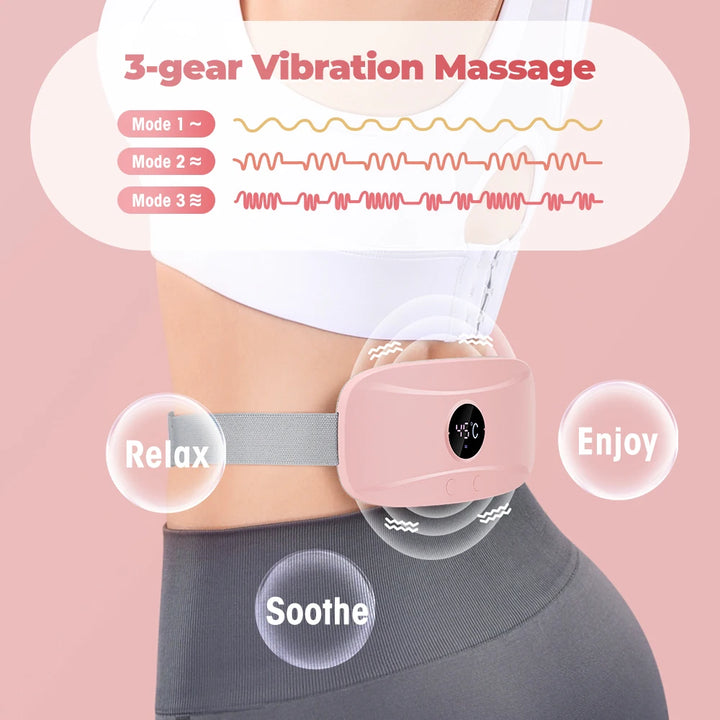 Electric Heating Massage Belt – Ultimate Menstrual Cramp Relief &amp; Comfort | Abdominal Heating Pad for Period Pain &amp; Discomfort