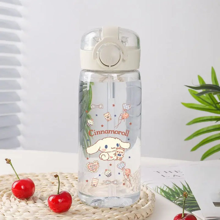 Disney Cinnamon Cup Clear Water Bottle 400ML Leak Proof