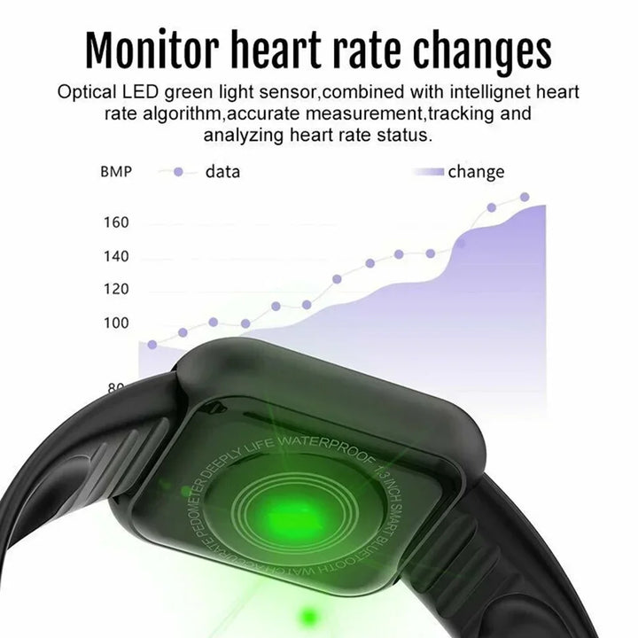 Smart Watch For Women Men Bluetooth Connected Music Fitness