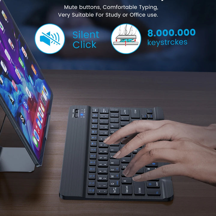 Wireless Keyboard Bluetooth-Compatible Keyboard For Android IOS Windows Mini 78-Key Gaming Keyboard