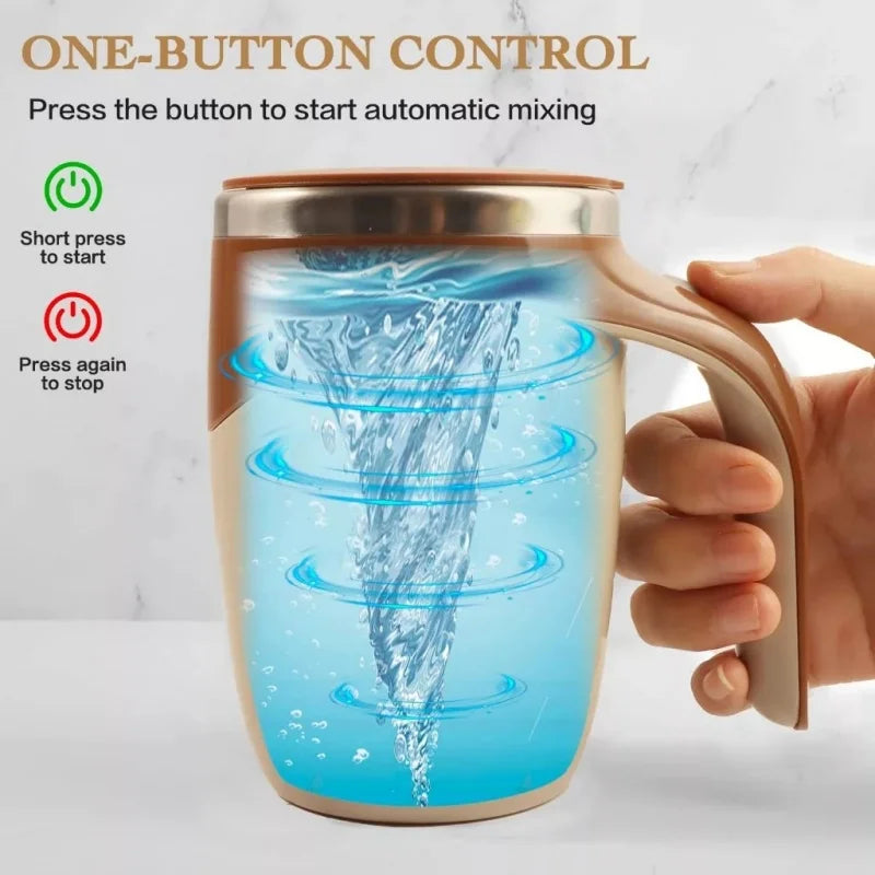 Automatic Mixing Cup 304 Stainless Steel Coffee Milk Self Stirring Magnetic Mug Portable Electric Blender Rechargeable Water Cup