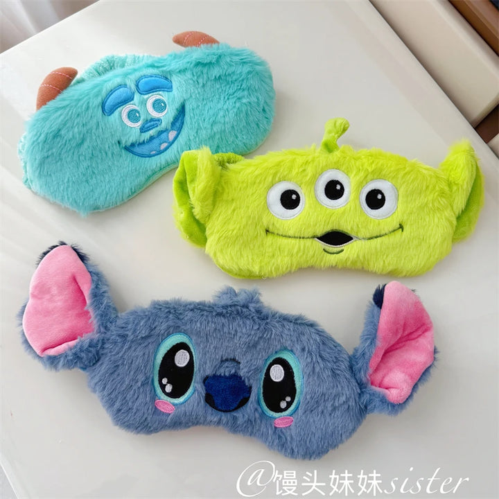 Cute Sleeping Eyepatch Stitch Dumbo Sullivan Plush Eye Mask