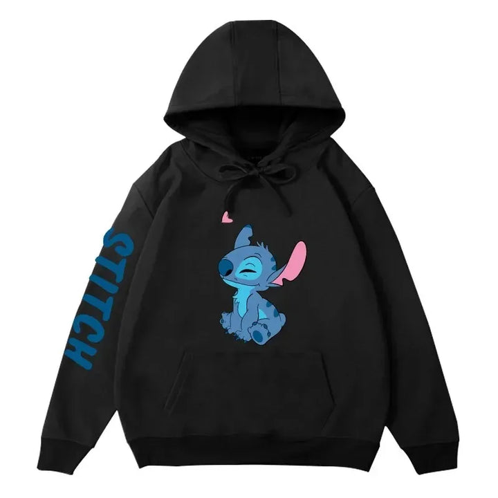 Creative Harajuku Fashion Men's Hoodie Black and White Casual