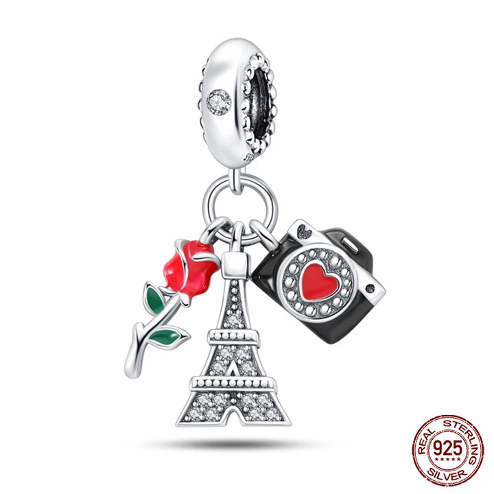 925 Sterling Silver Famous Attractions Eiffel Tower Charms