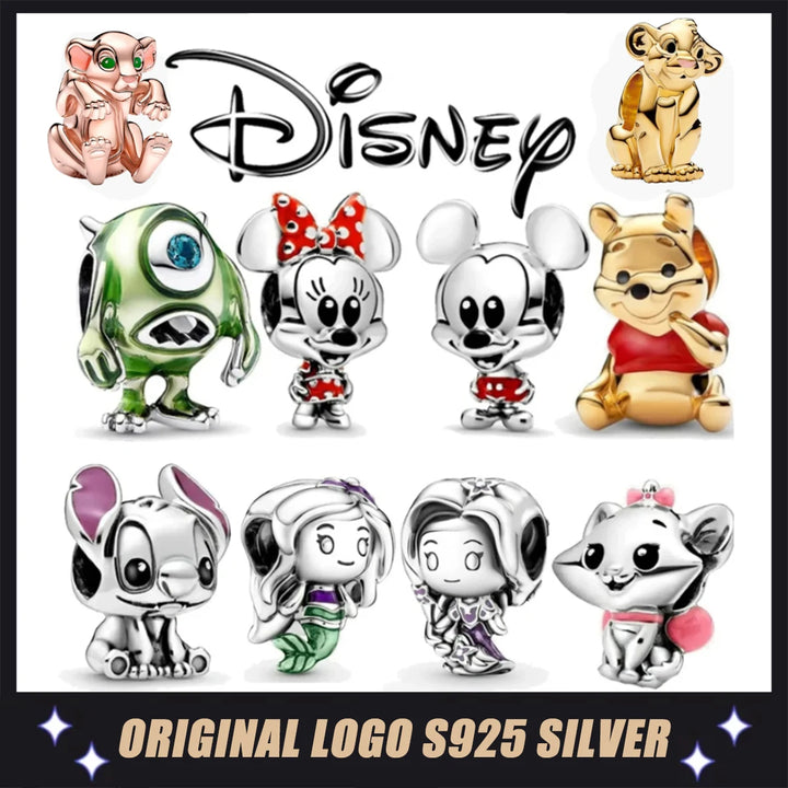 Hot Sale Sterling Silver Disney Charm Bead Bracelet