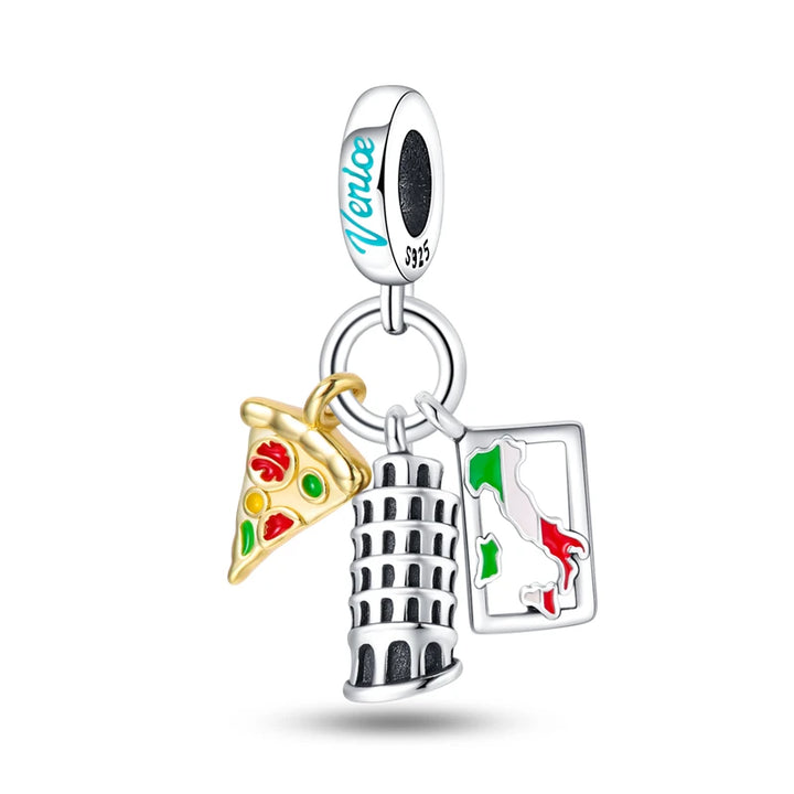925 Sterling Silver Famous Attractions Eiffel Tower Charms