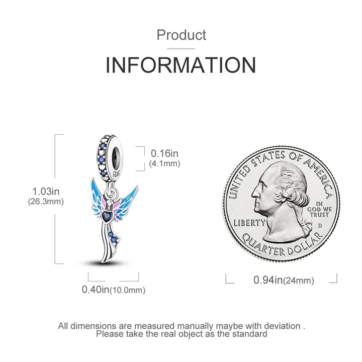 Sterling Silver CZ Dentist Tooth Charm Beads for Women