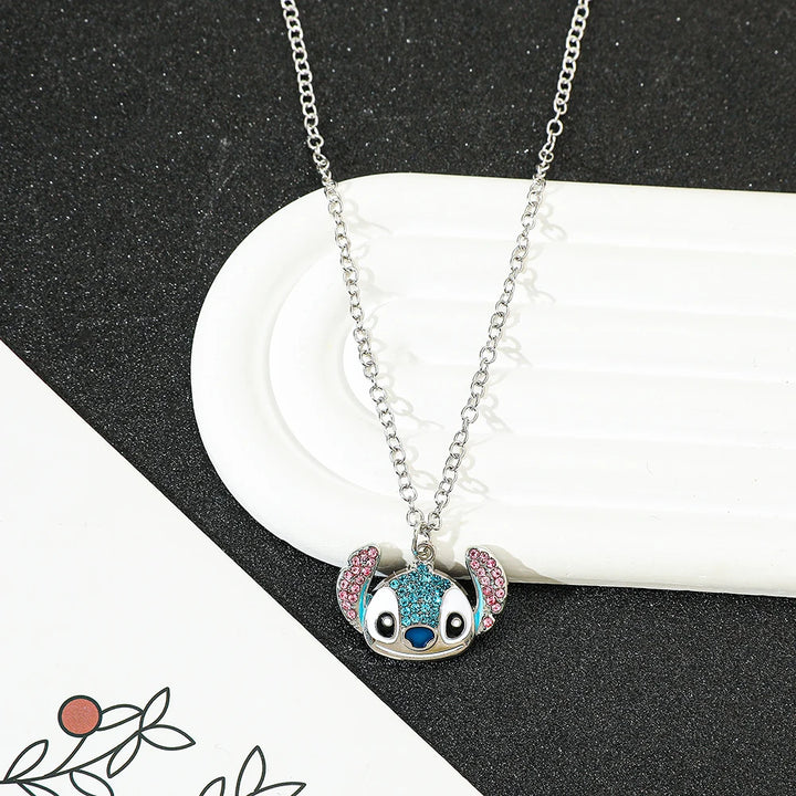 Disney-Stitch Cartoon Necklace Cute Jewelry Pendant Gift