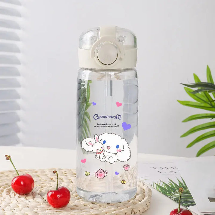 Disney Cinnamon Cup Clear Water Bottle 400ML Leak Proof