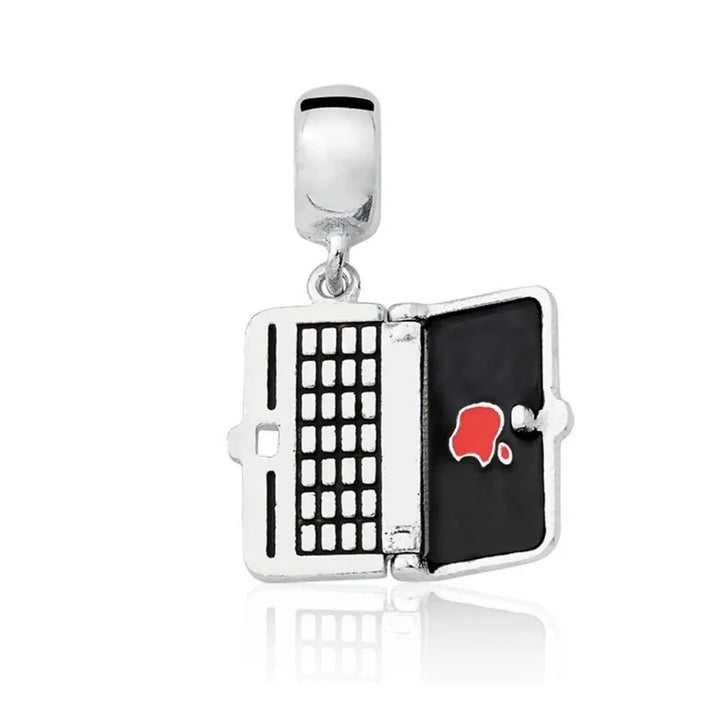 Silver Camera Phone Headset Charm Pendant
