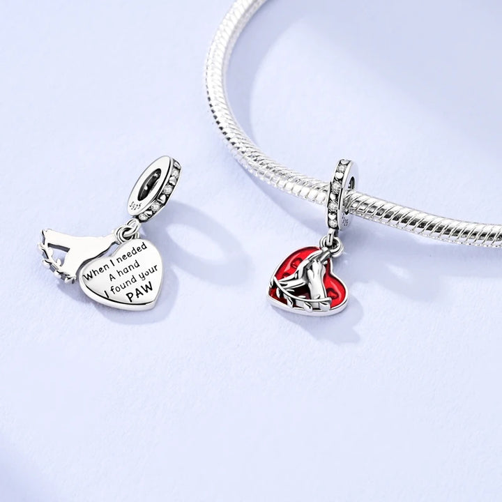 2025 New 925 Sterling Silver Pink Heart Charms Fit Pandora