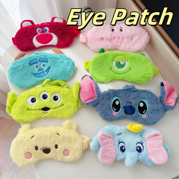 Cute Sleeping Eyepatch Stitch Dumbo Sullivan Plush Eye Mask