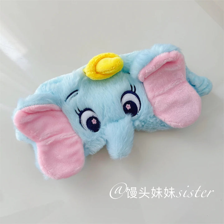 Cute Sleeping Eyepatch Stitch Dumbo Sullivan Plush Eye Mask