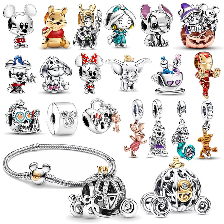 Disney Princess Pumpkin Cart Charm Beads Jewelry