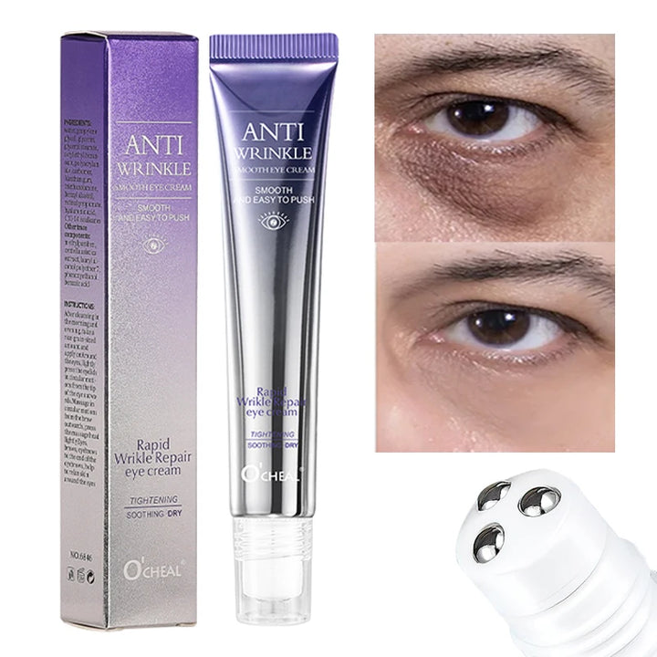 Anti-Wrinkle &amp; Dark Circle Eye Cream – Hydrating Roller Massager for Puffiness, Fine Lines &amp; Aging Skin