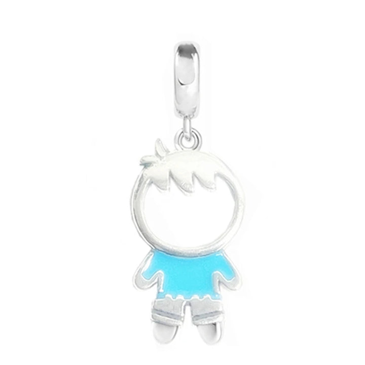 Happy Boy & Girl Embracing Love Pendant Charm Bead Jewelry