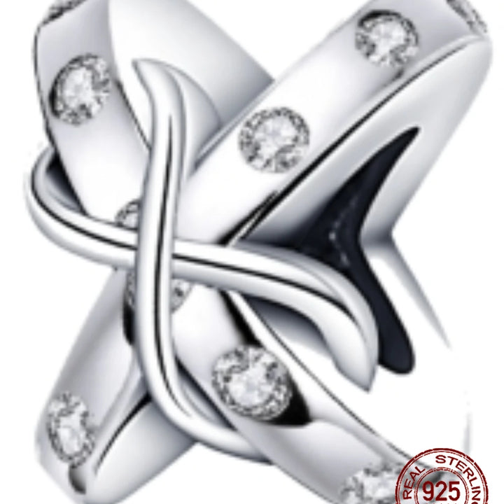 Silver Heart Pacifier Charm Beads for Jewelry