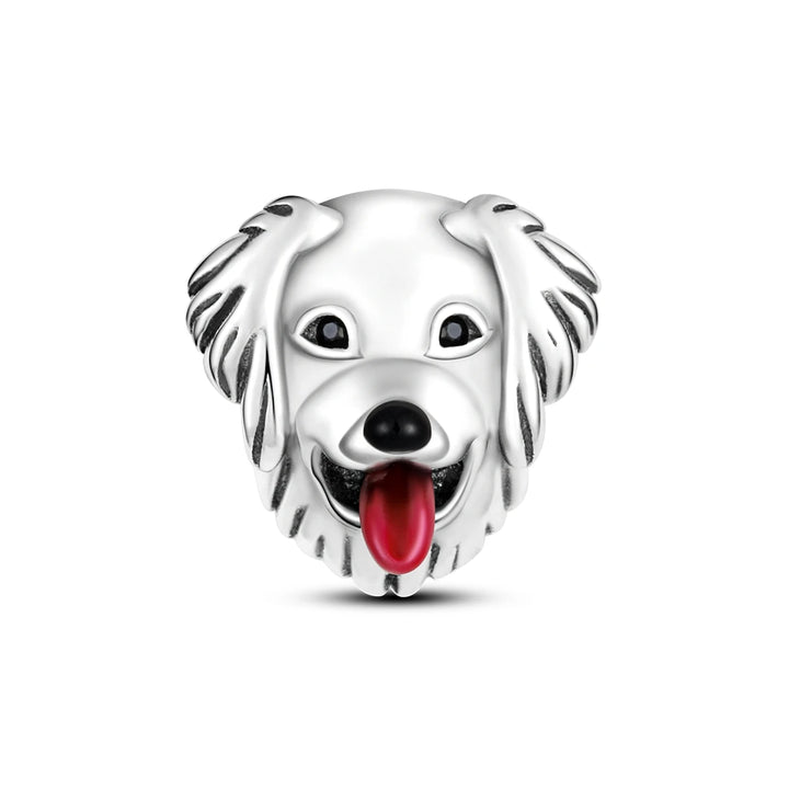 Dog Schnauzer French Bulldog Silver Plated Charm Beads