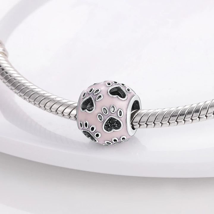 Dog Schnauzer French Bulldog Silver Plated Charm Beads