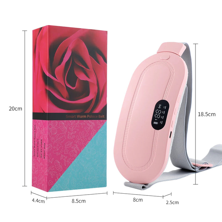 Electric Heating Massage Belt – Ultimate Menstrual Cramp Relief &amp; Comfort | Abdominal Heating Pad for Period Pain &amp; Discomfort