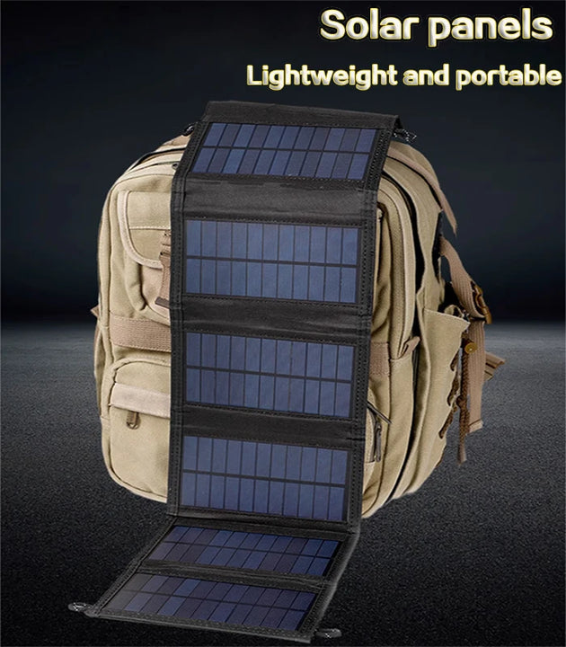 6-Fold 800W Foldable Solar Panel Portable Charger USB 5V DC