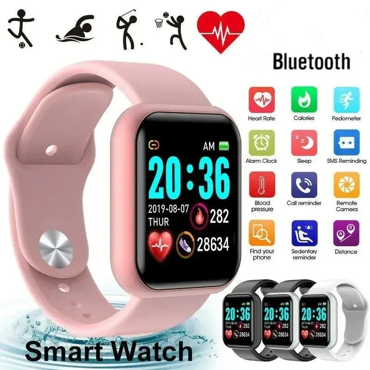 Smart Watch For Women Men Bluetooth Connected Music Fitness
