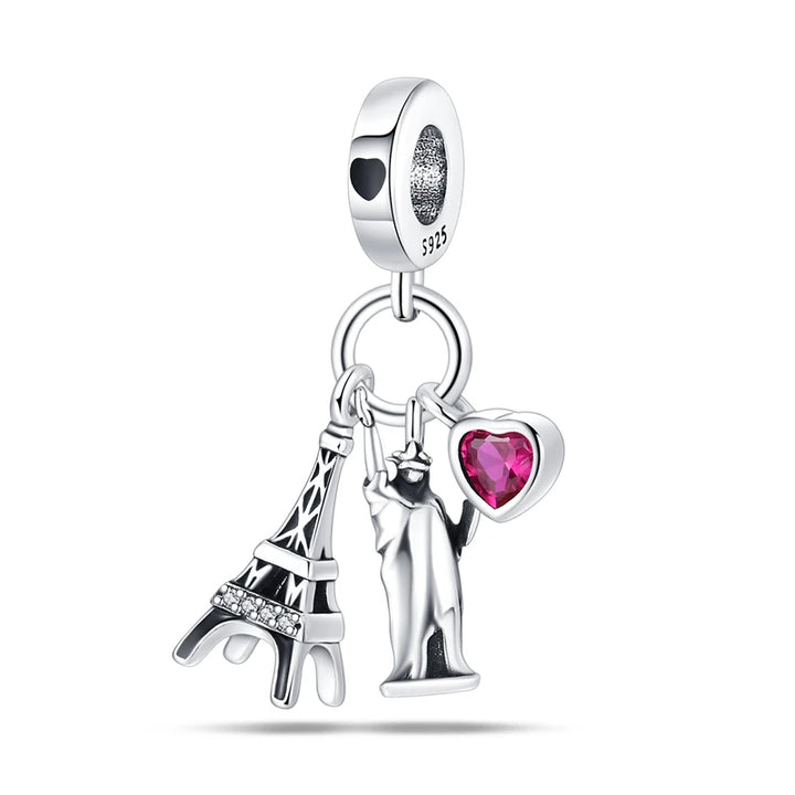 925 Sterling Silver Famous Attractions Eiffel Tower Charms