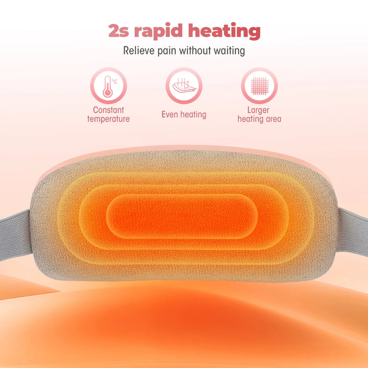 Electric Heating Massage Belt – Ultimate Menstrual Cramp Relief &amp; Comfort | Abdominal Heating Pad for Period Pain &amp; Discomfort